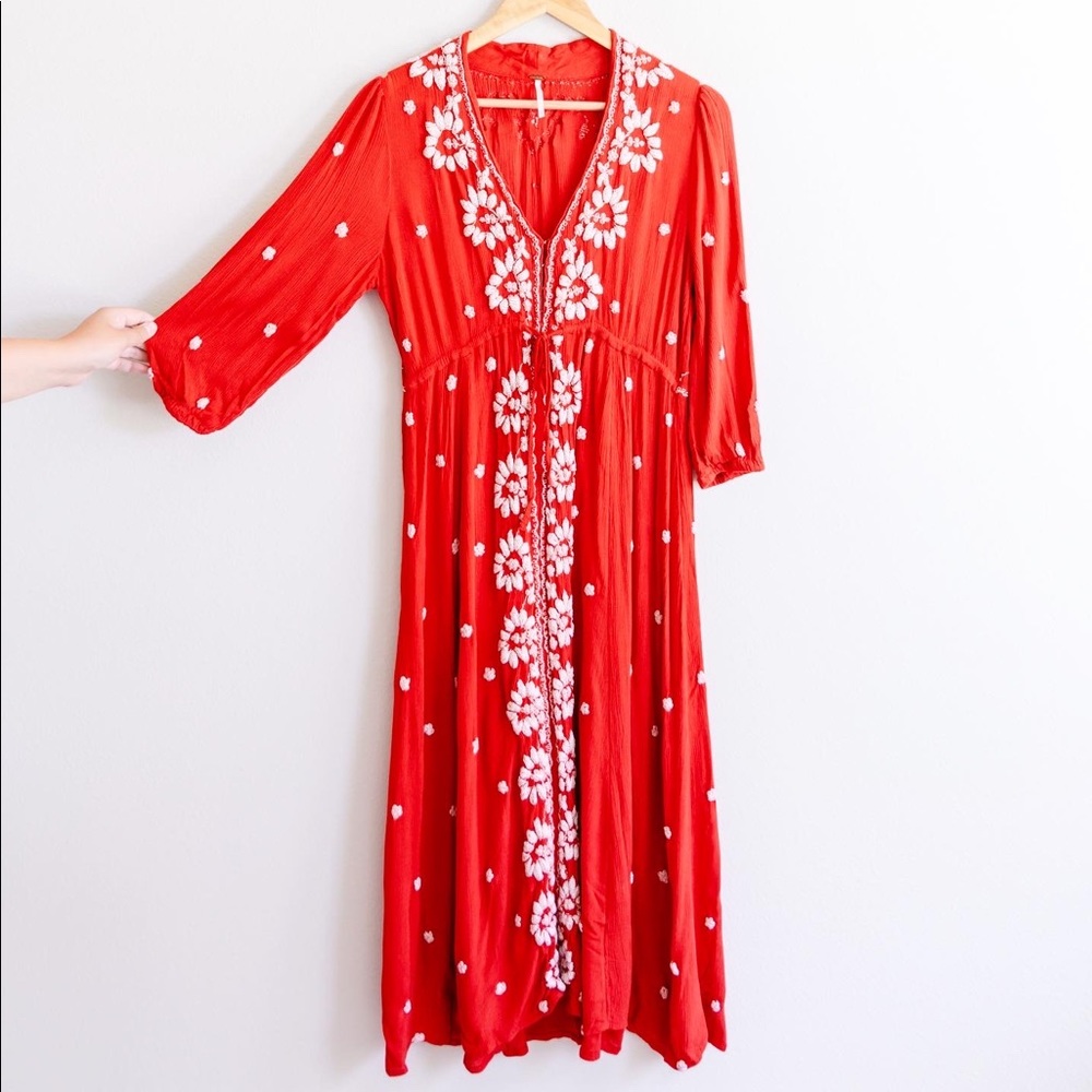 Free People Embroidered Fable Dress (S)